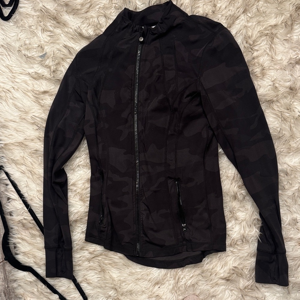 Women's Black Camouflage Lightweight Jacket
